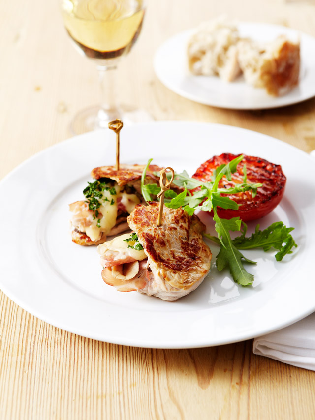 Médaillons de veau farcis aux champignons et à l’Appenzeller®