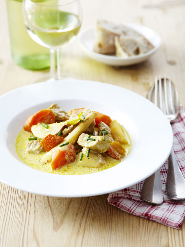 Blanquette de veau aux légumes racine et Vacherin Fribourgeois AOP