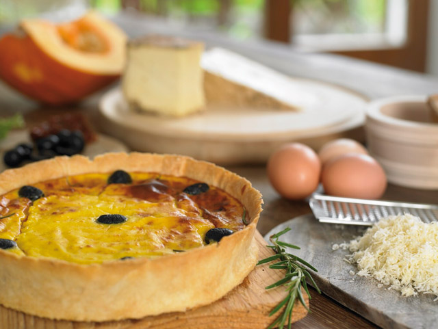 Quiche à la courge au Gruyère AOP et Vacherin Fribourgeois AOP