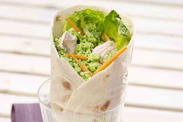 Wraps de petits pois au Gruyère AOP