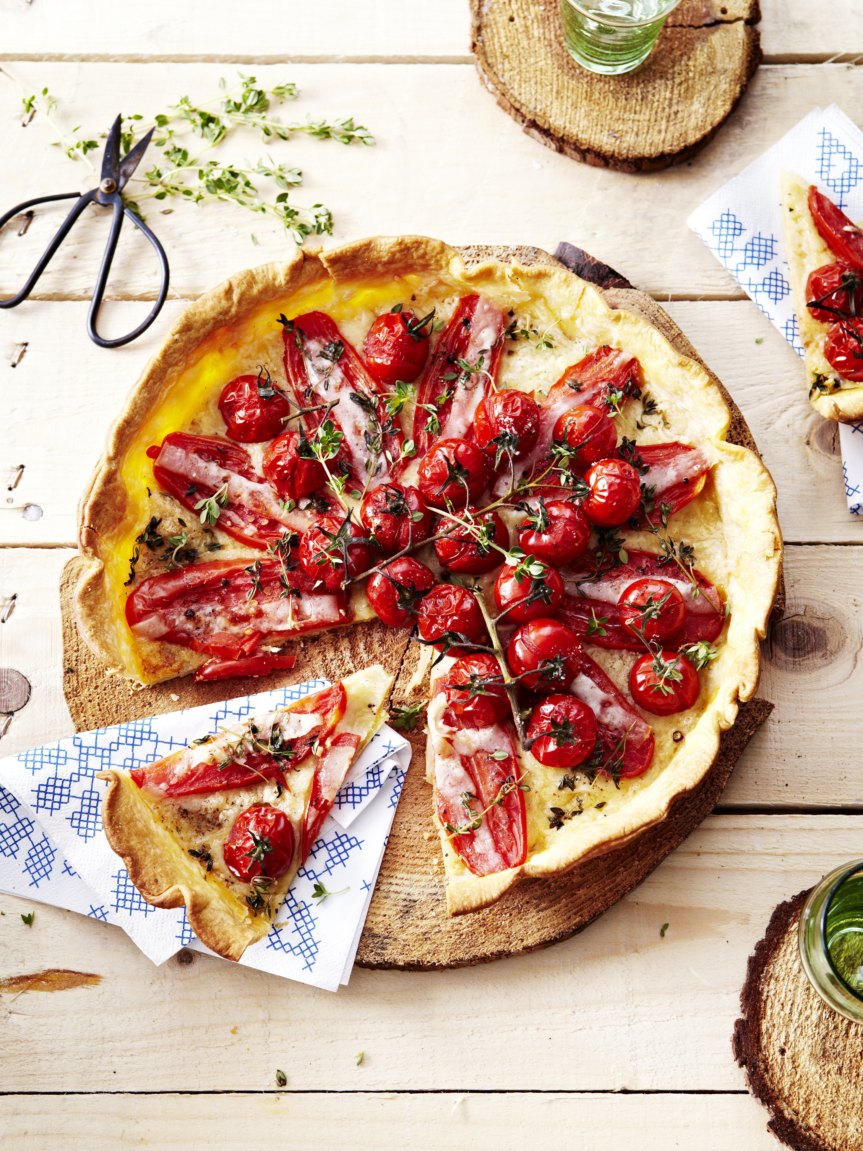 Tarte au Gruyère AOP et aux deux tomates