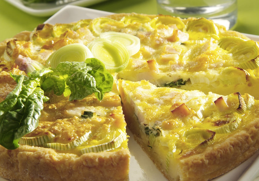 Quiche aux lardons et au poireau