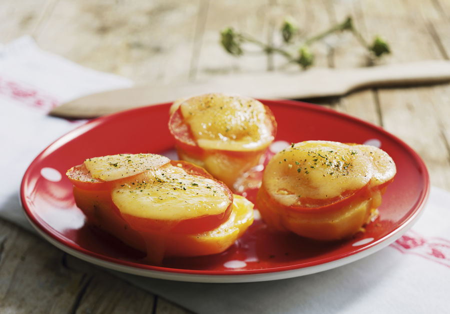 Pommes de terre à la tomate et au fromage