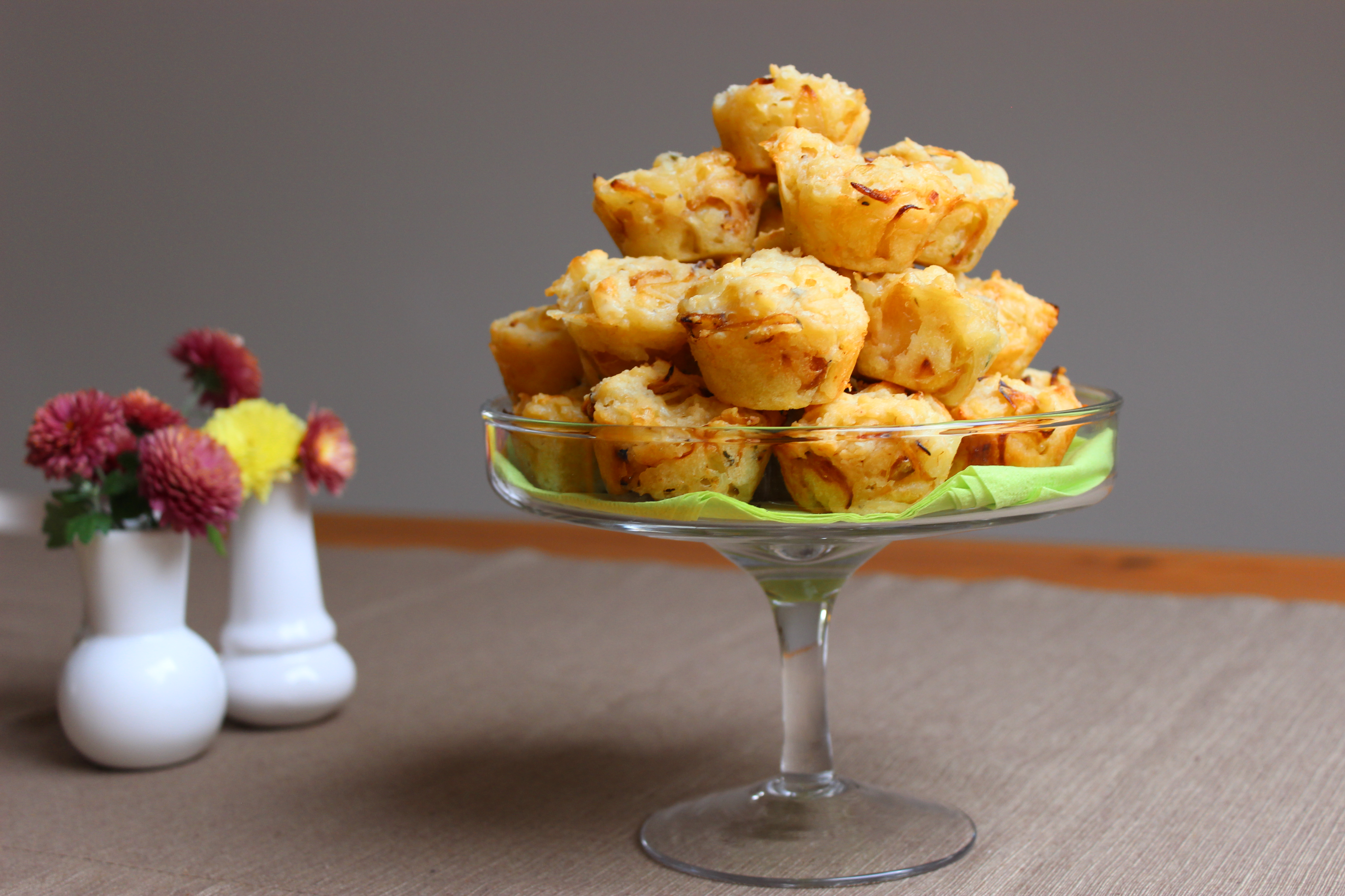 Muffins au Fromage des Grisons et à l'oignon