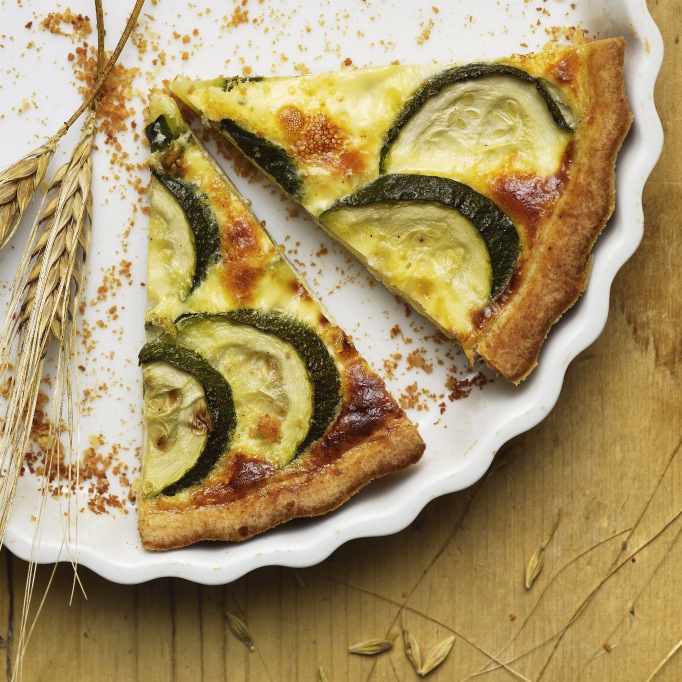 Tarte à la courgette, à la menthe et à L'Etivaz AOP