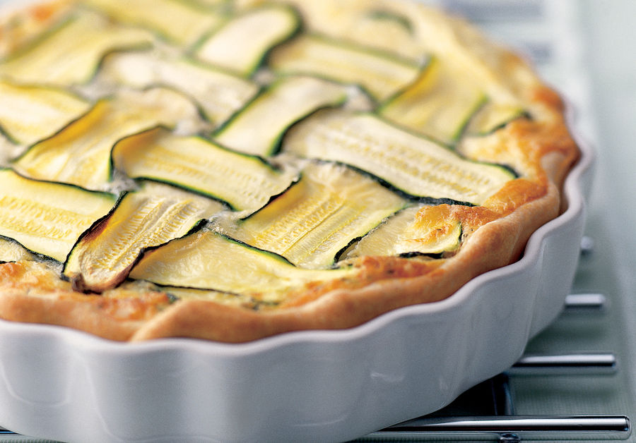 Tarte aux courgettes et à la raclette