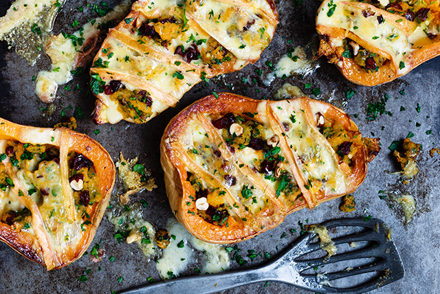 Courge butternut farcie au Vacherin Mont-d'Or AOP